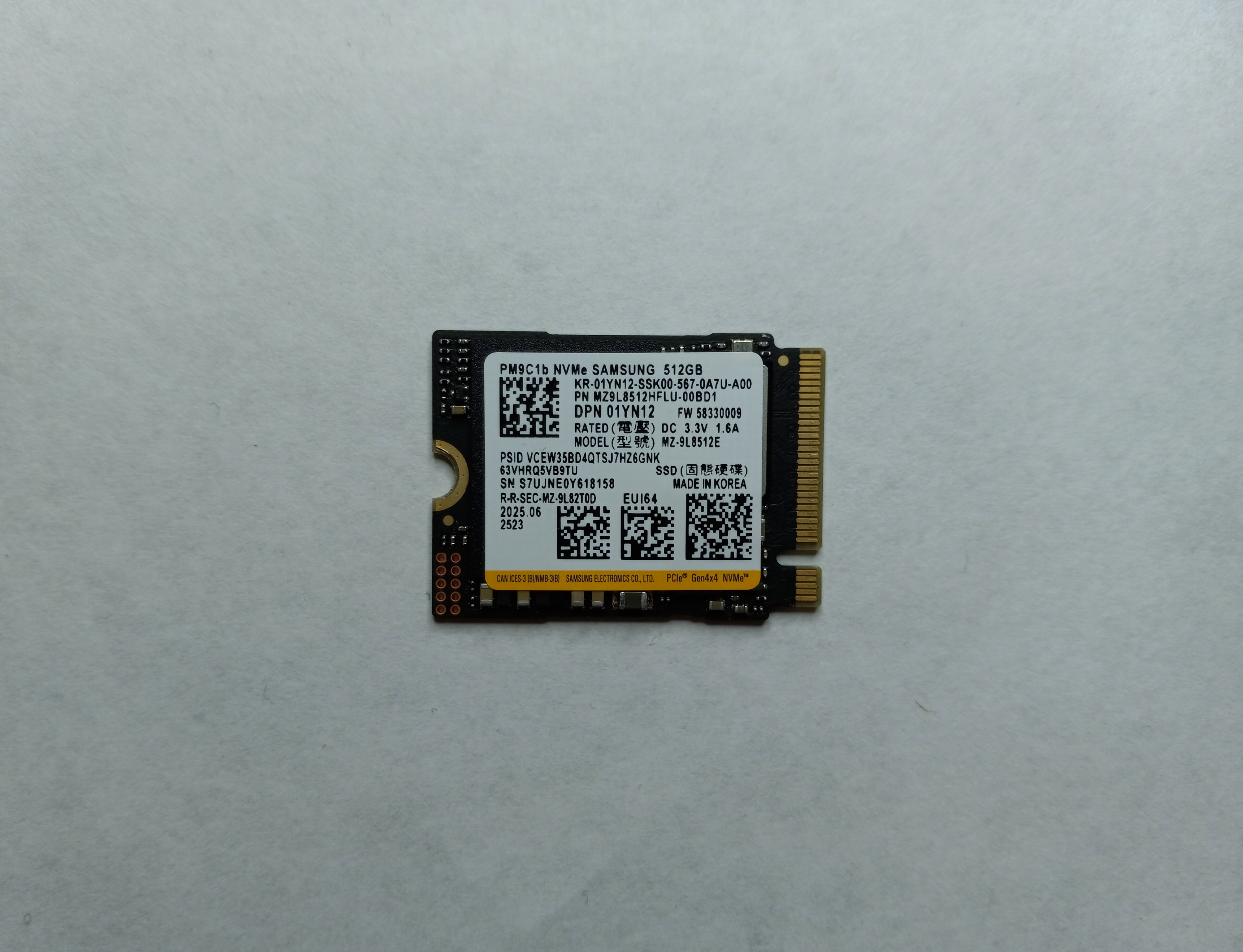 Seller photo of Dell 1YN12 (Samsung MZ9L8512HFLU-00BD1)