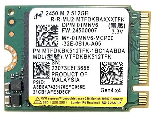 Dell 1MNV6 (Micron MTFDKBK512TFK) 512GB Solid State Drive