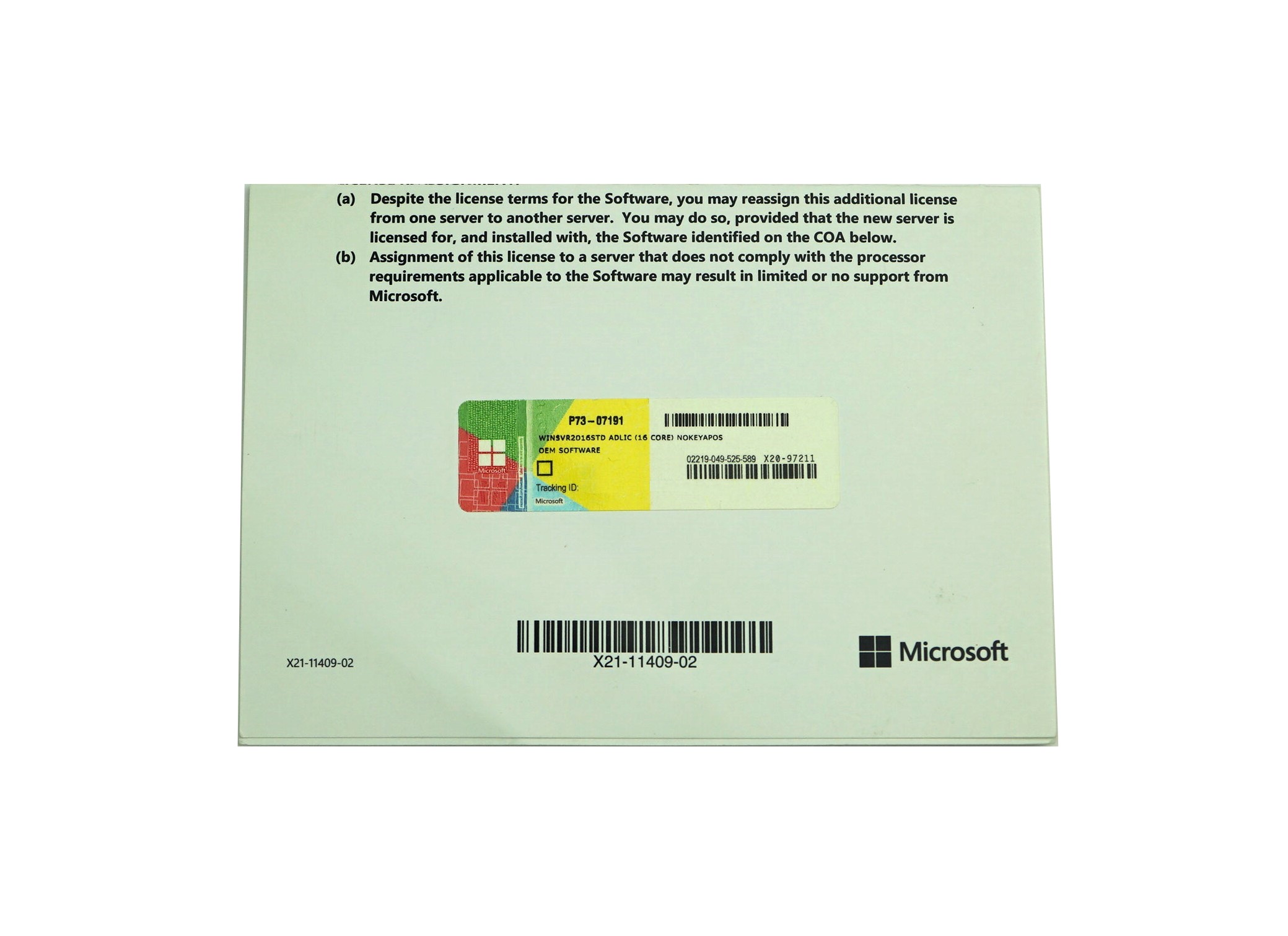 Microsoft P73-07191 Windows Server 2016 Standard Additional License