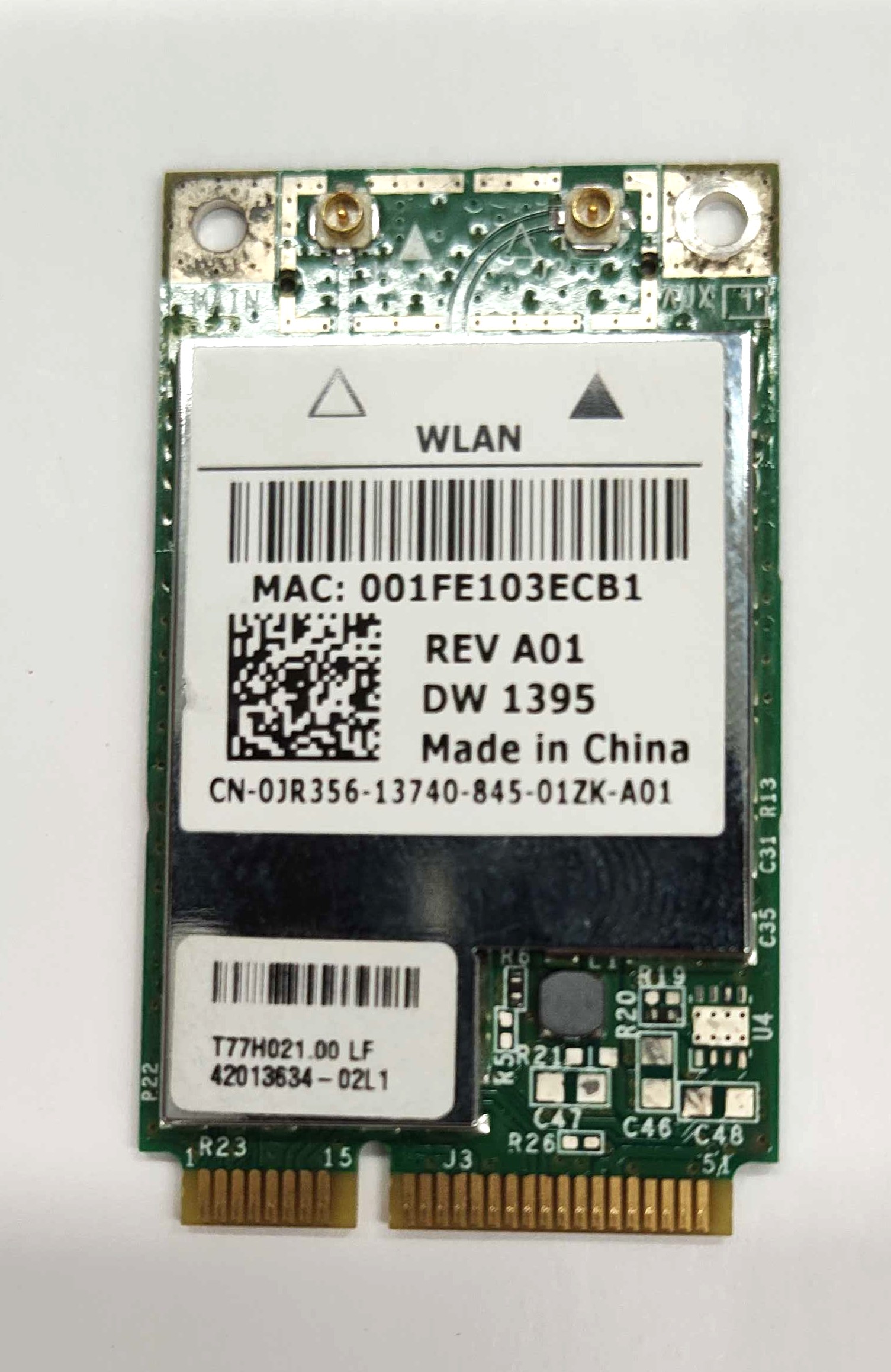 Dell JR356 (Broadcom BCM94312MCG) Wireless 1395 Wi-Fi Card