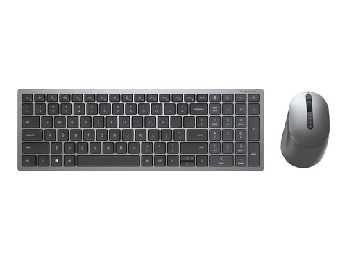 Dell Multi-Device Wireless Keyboard and Combo Optical Mouse, Gray (KM7120W-GY)