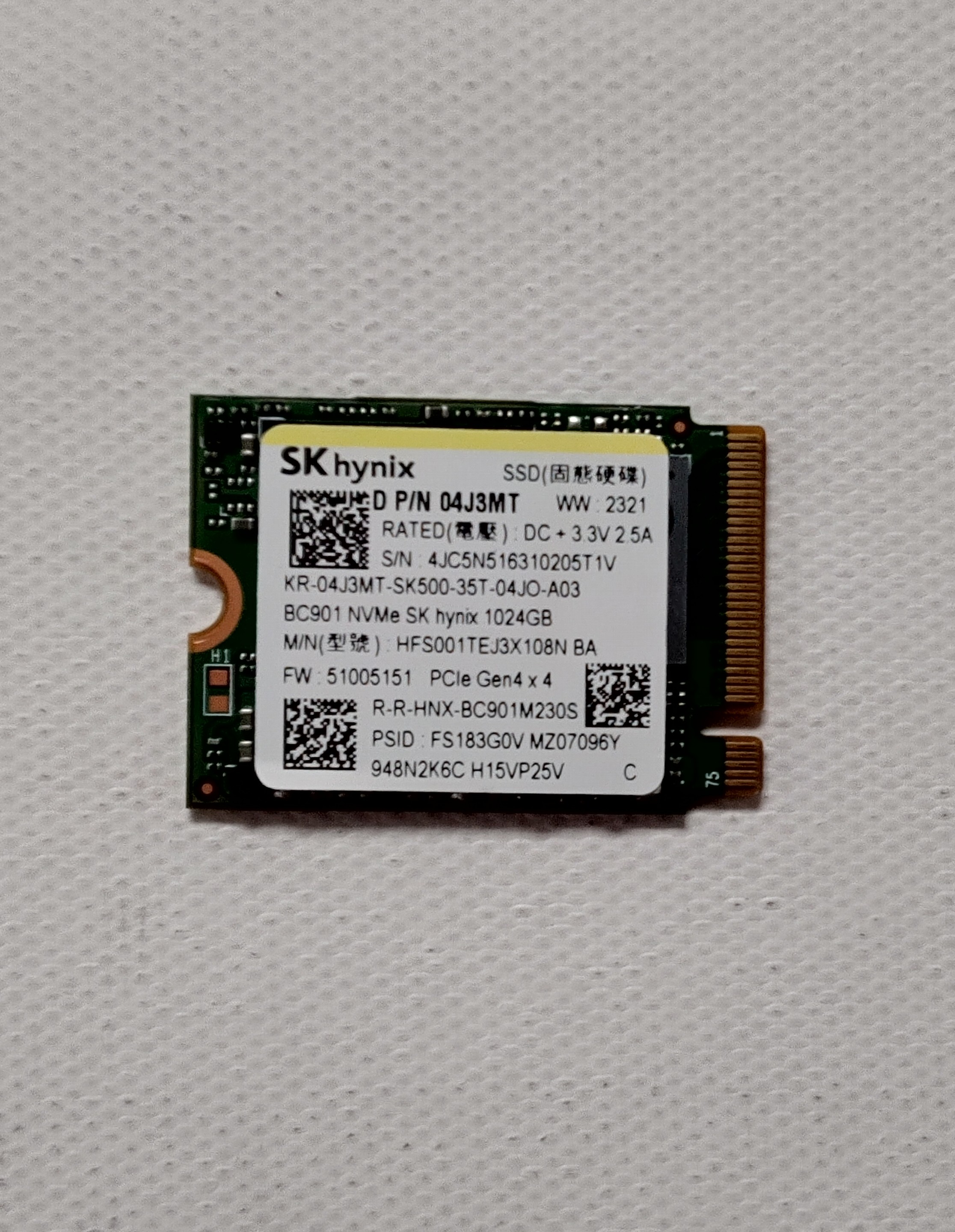 Seller photo of Dell 4J3MT Internal Solid State Drive