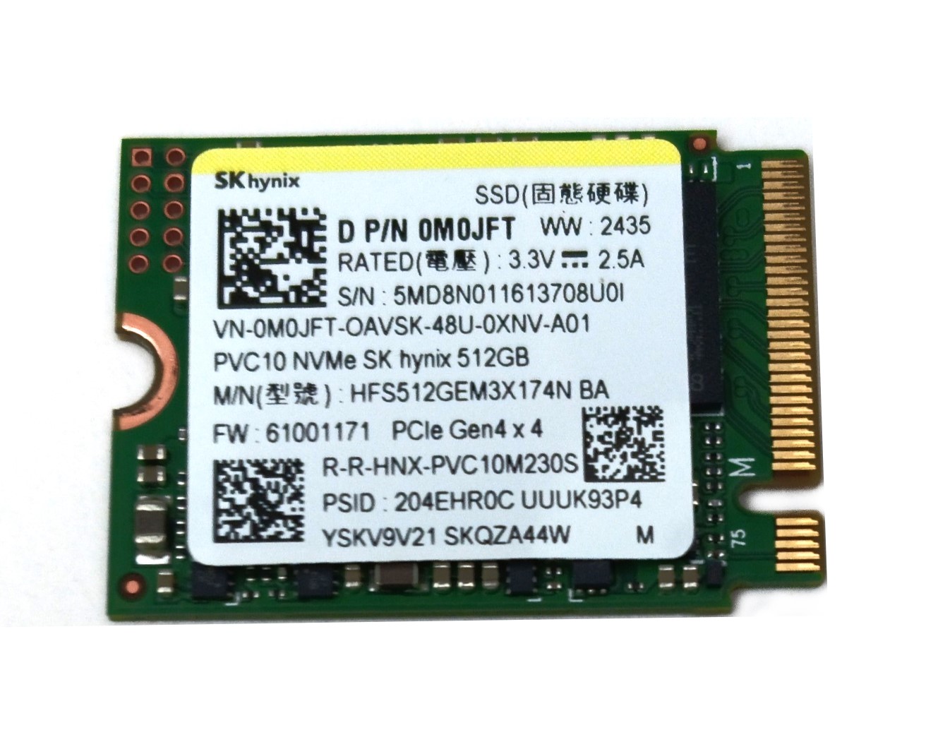 Seller photo of Dell SK Hynix PVC10 HFS512GEM3X174N M0JFT