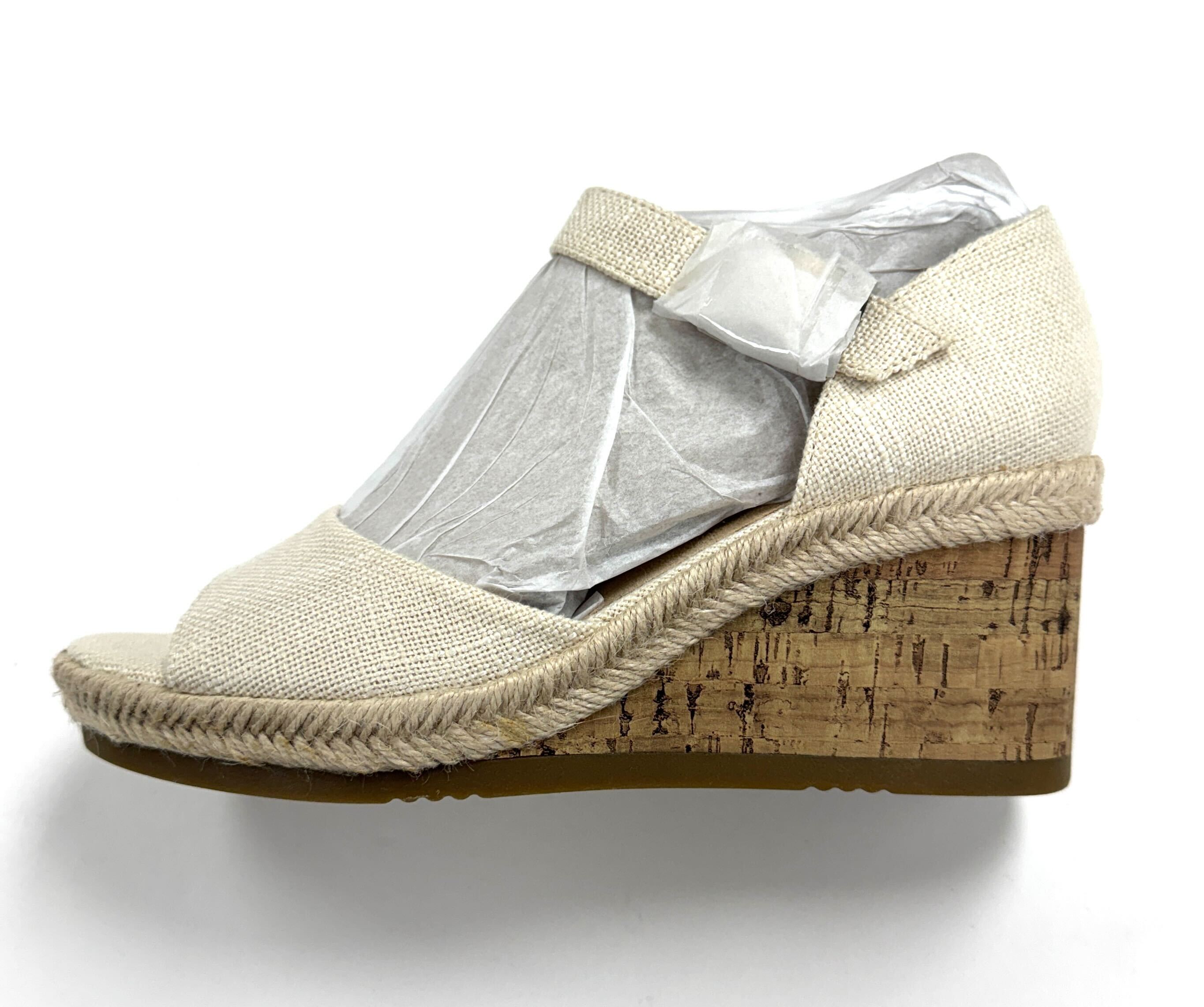 Go For It - Espadrille Wedge Sandals Women - Size 7.5 M - Cream