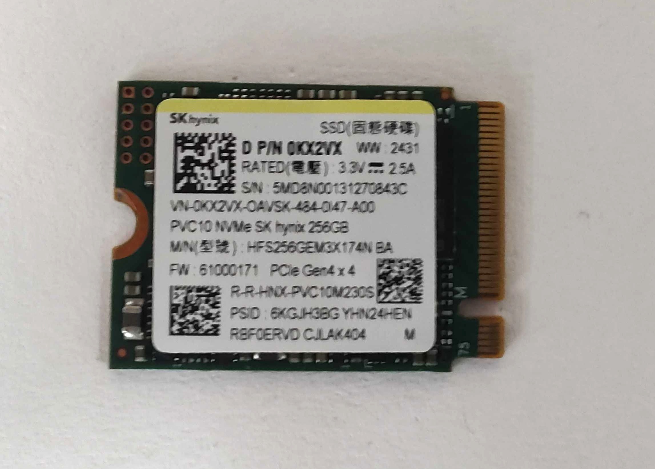 Dell KX2VX (Hynix HFS256GEM3X174N) 256GB Solid State Drive