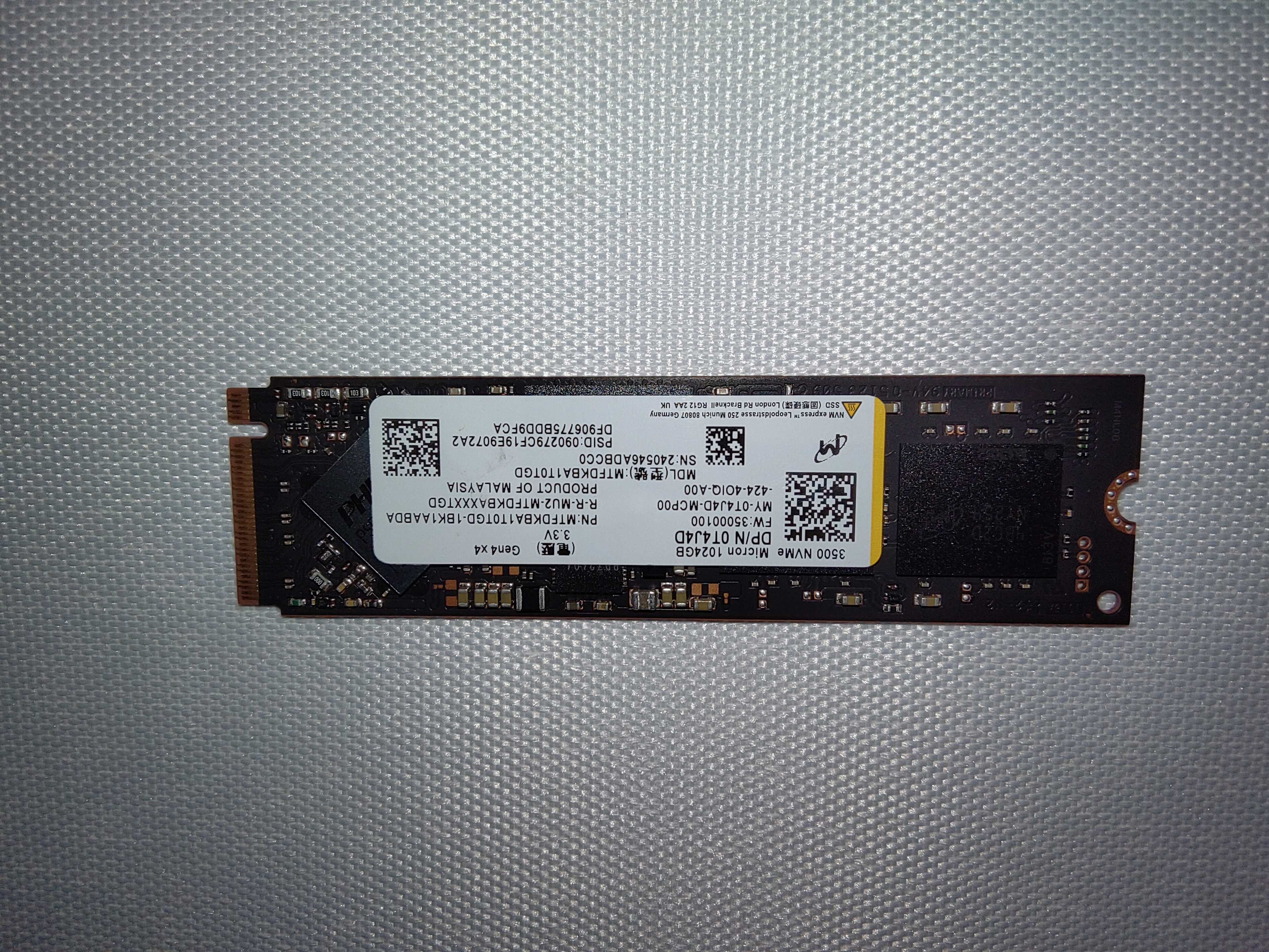 Seller photo of 1TB M.2 Pcie Nvme Gen 4x4 2280 Solid State Drive