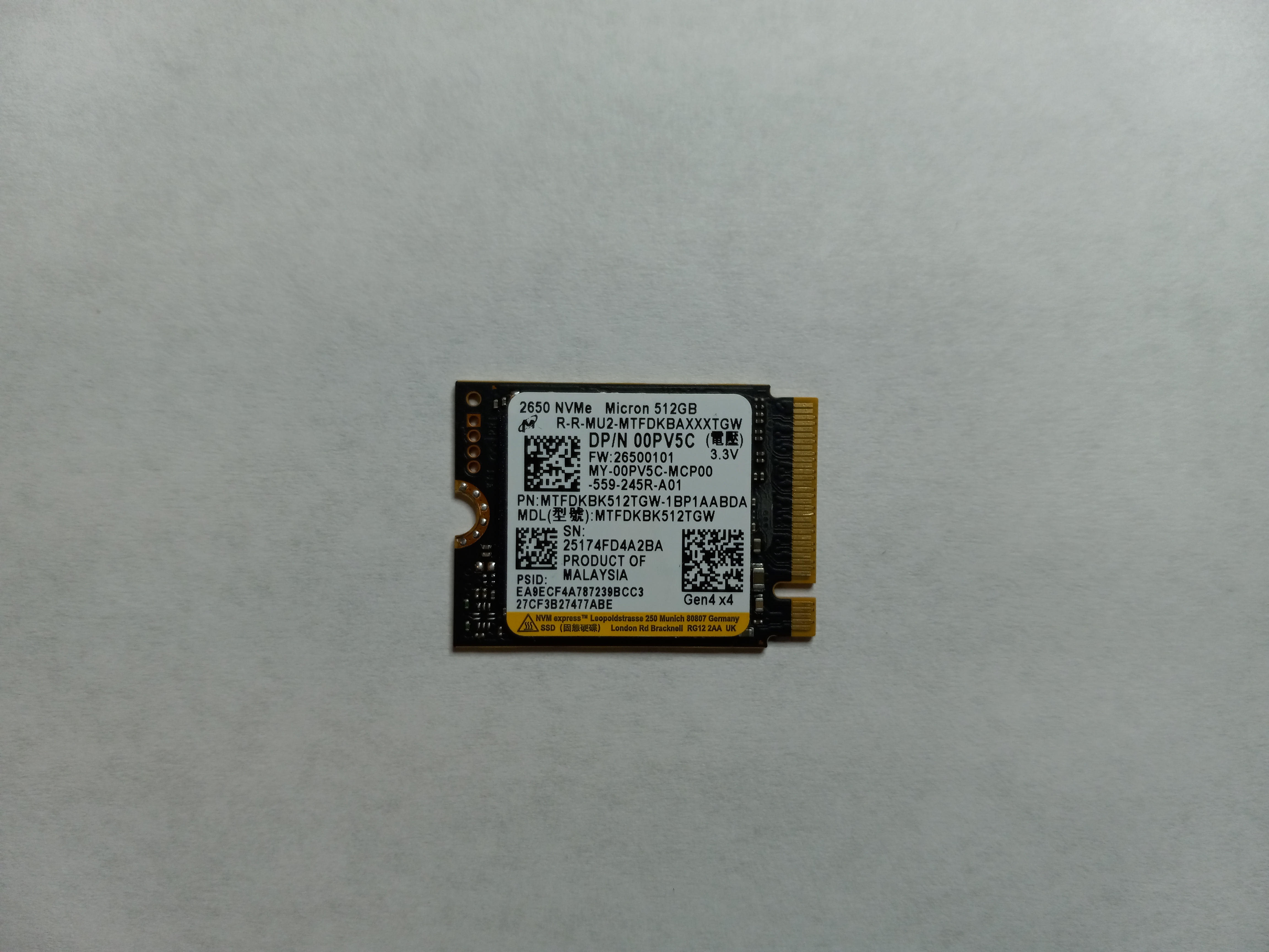 Seller photo of Dell 2650 Series 0PV5C Solid State Drive