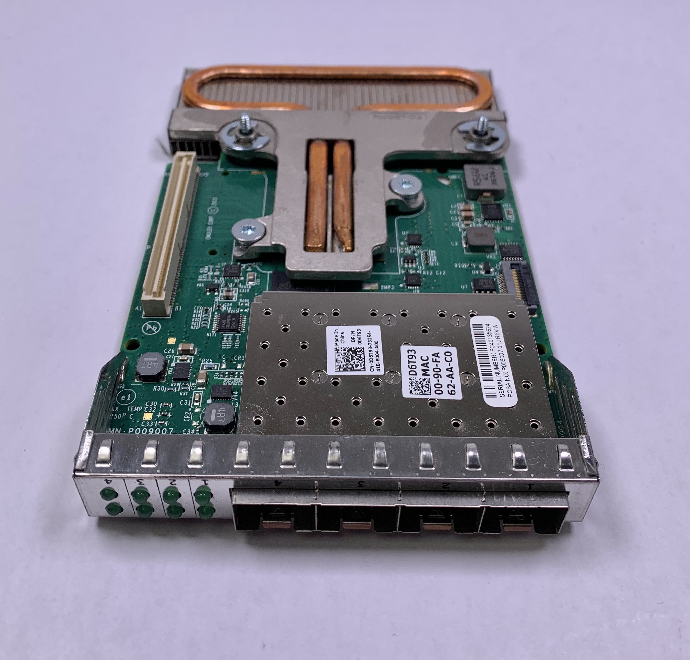 Dell D6T93 Intel QuadPort SFP Network Daughter Card