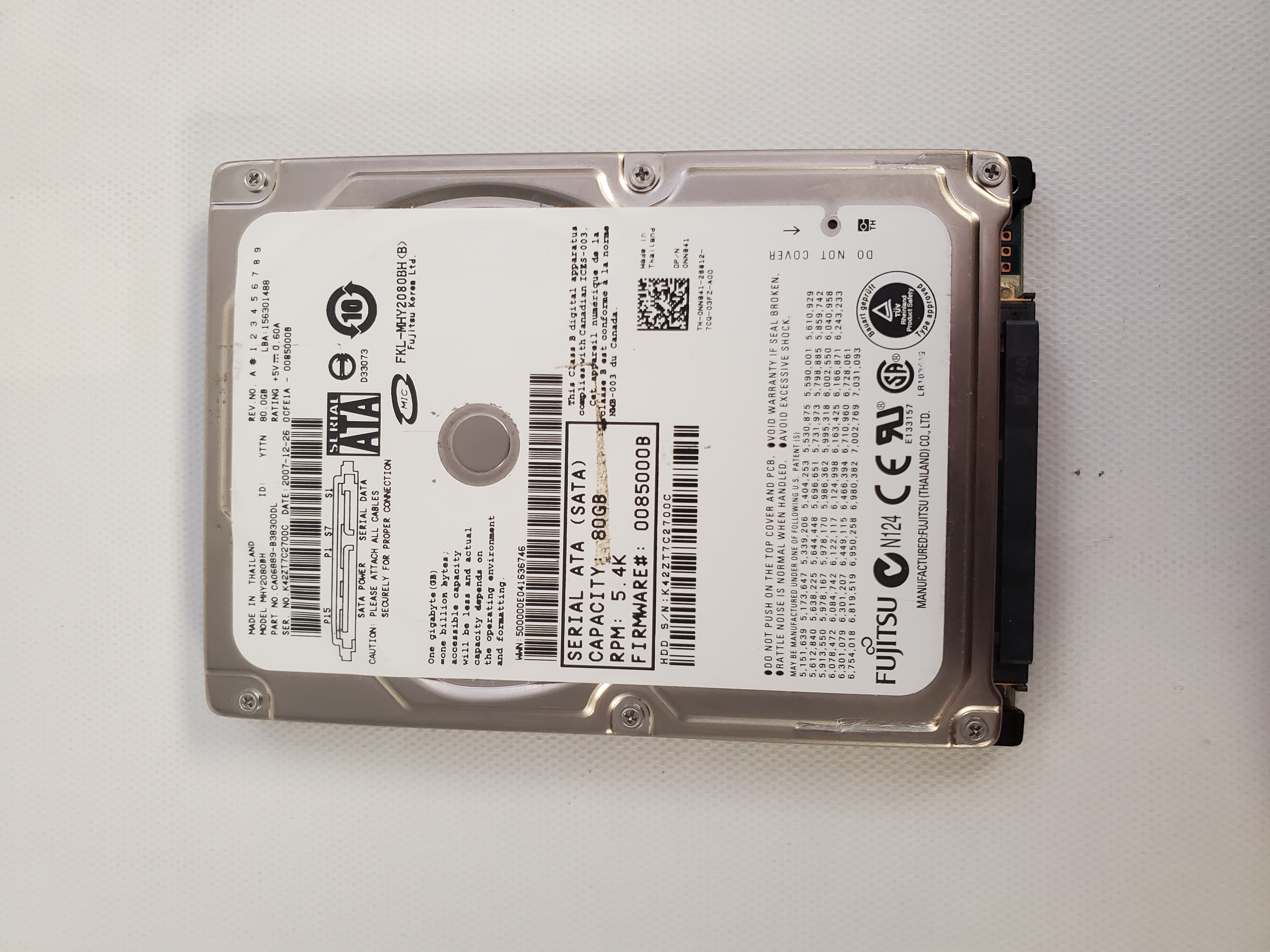 Seller photo of Dell NN841 80GB Internal Hard Disk Drive