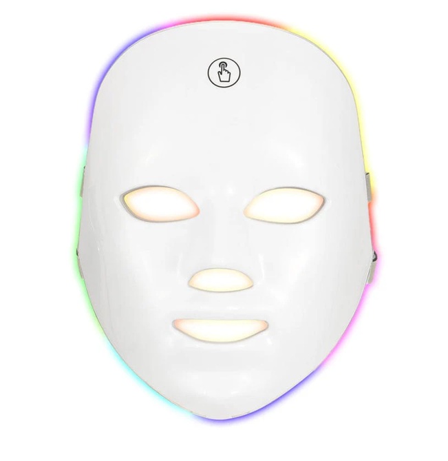 7-color Red Led Light Therapy Face Mask With 90 Led Bulbs - White
