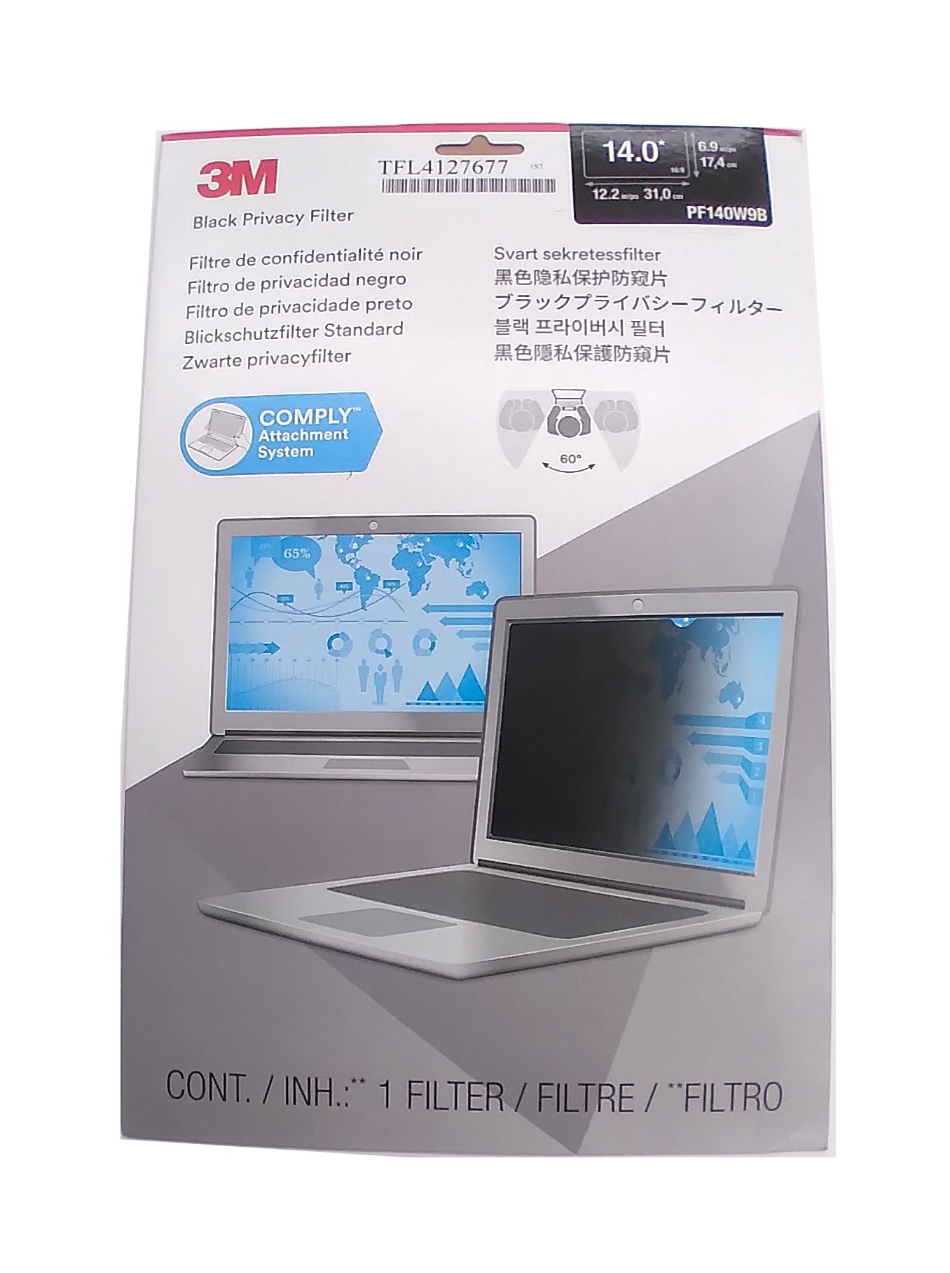 PF140W9B Privacy Filter For Widescreen Laptop 14.0 in.