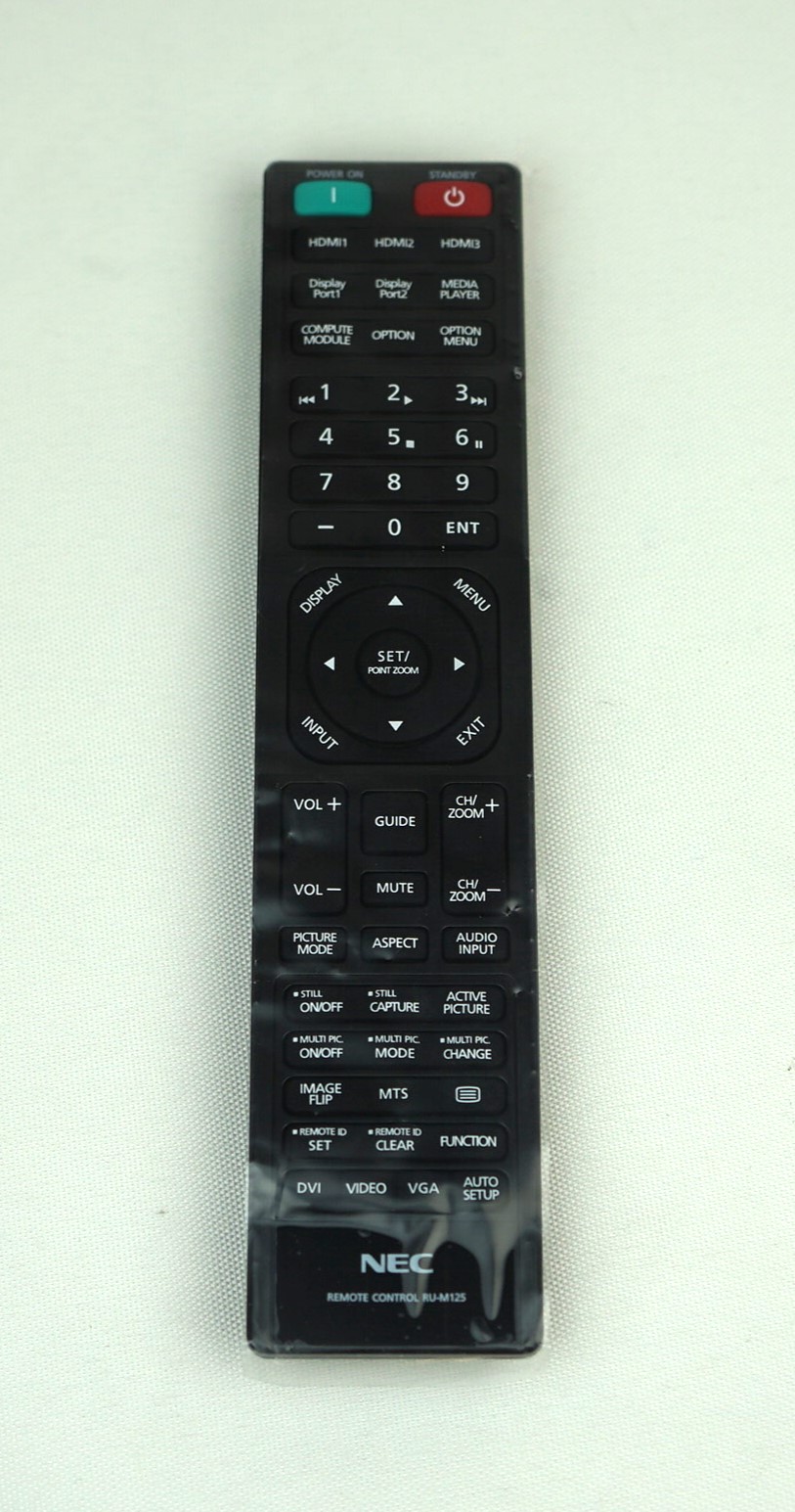 NEC RU-M125 Display Remote Control For MultiSync M751 Models