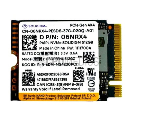 Seller photo of Dell 6NRX4 (Solidigm SSDPFPNU512GZ) Solid State Drive