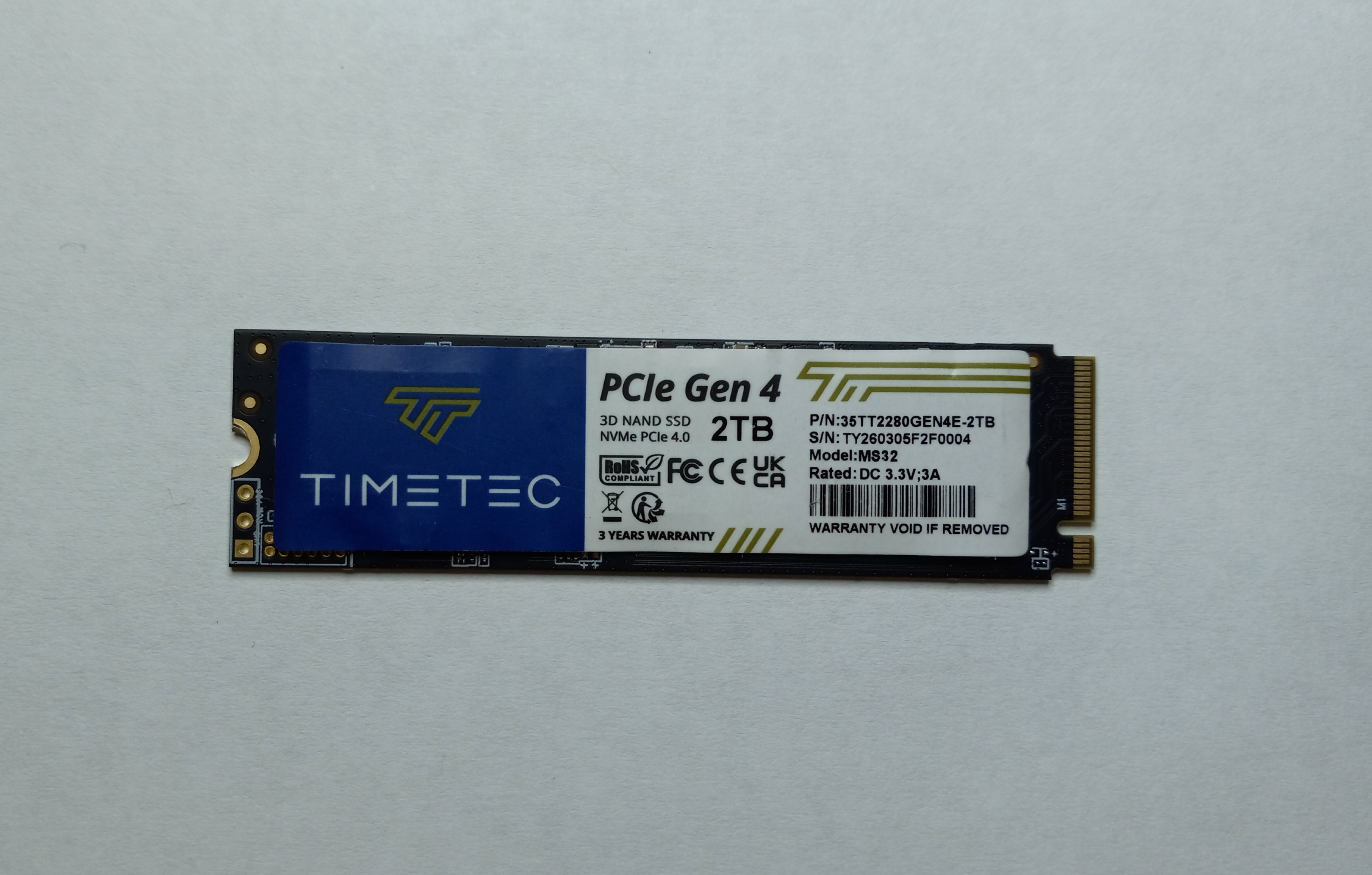 Timetec MS32 35TT2280GEN4E-2TB Solid State Drive