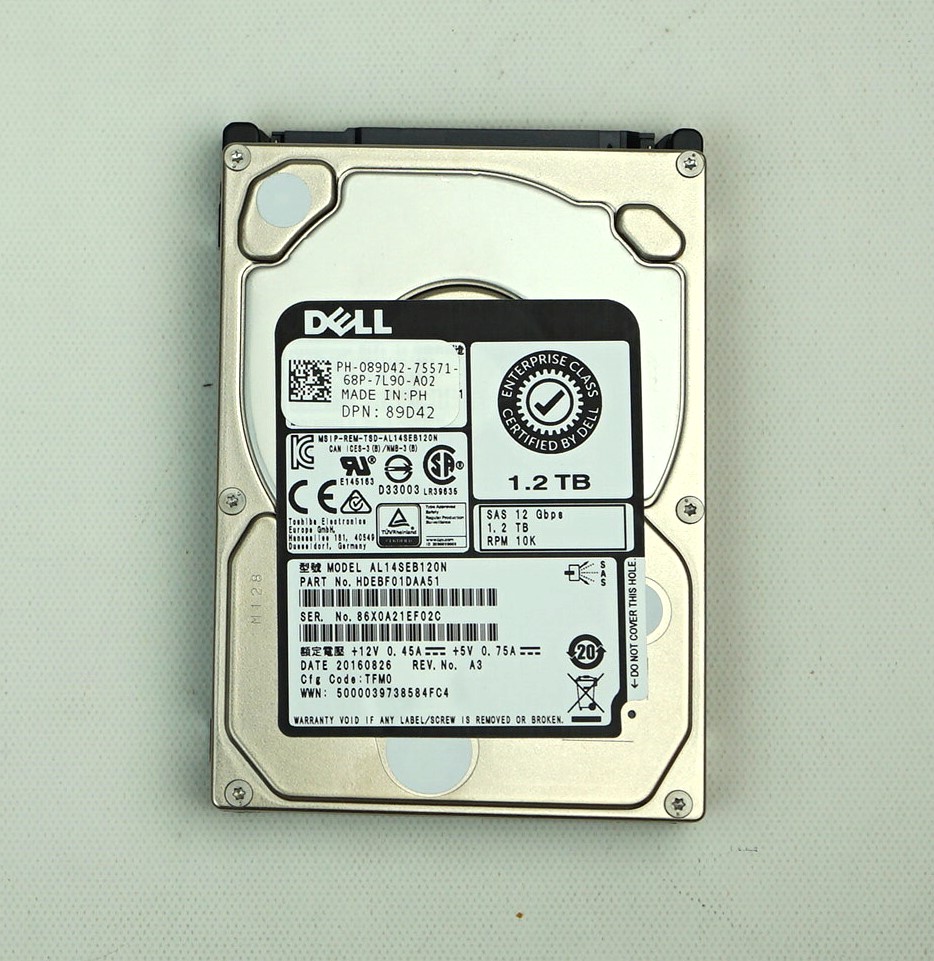 Seller photo of Dell 89D42 EMC AL14SEB120N 1.20TB Internal Hard Disk Drive