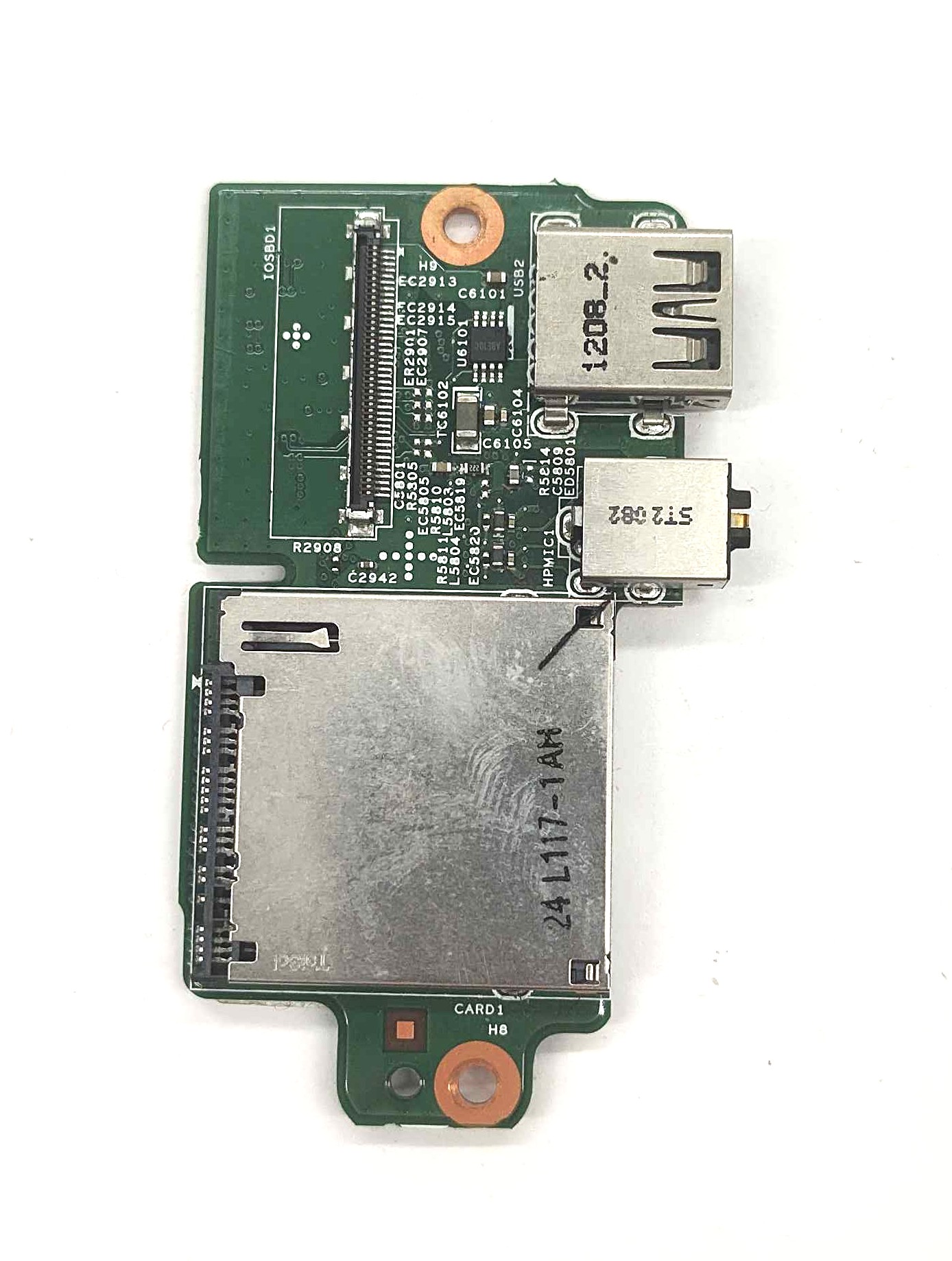Dell H3CXC IO Daughterboard With USB Audio Card Reader