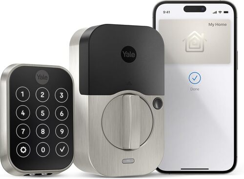 Yale Assure Lock 2 Plus with Apple Home Keys - Key Free – Entry – Deadbolt / Apple Home Key / Satin Nickel