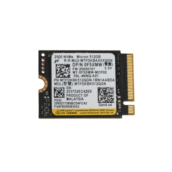 Seller photo of Dell 2500 Series F5XMW Solid State Drive