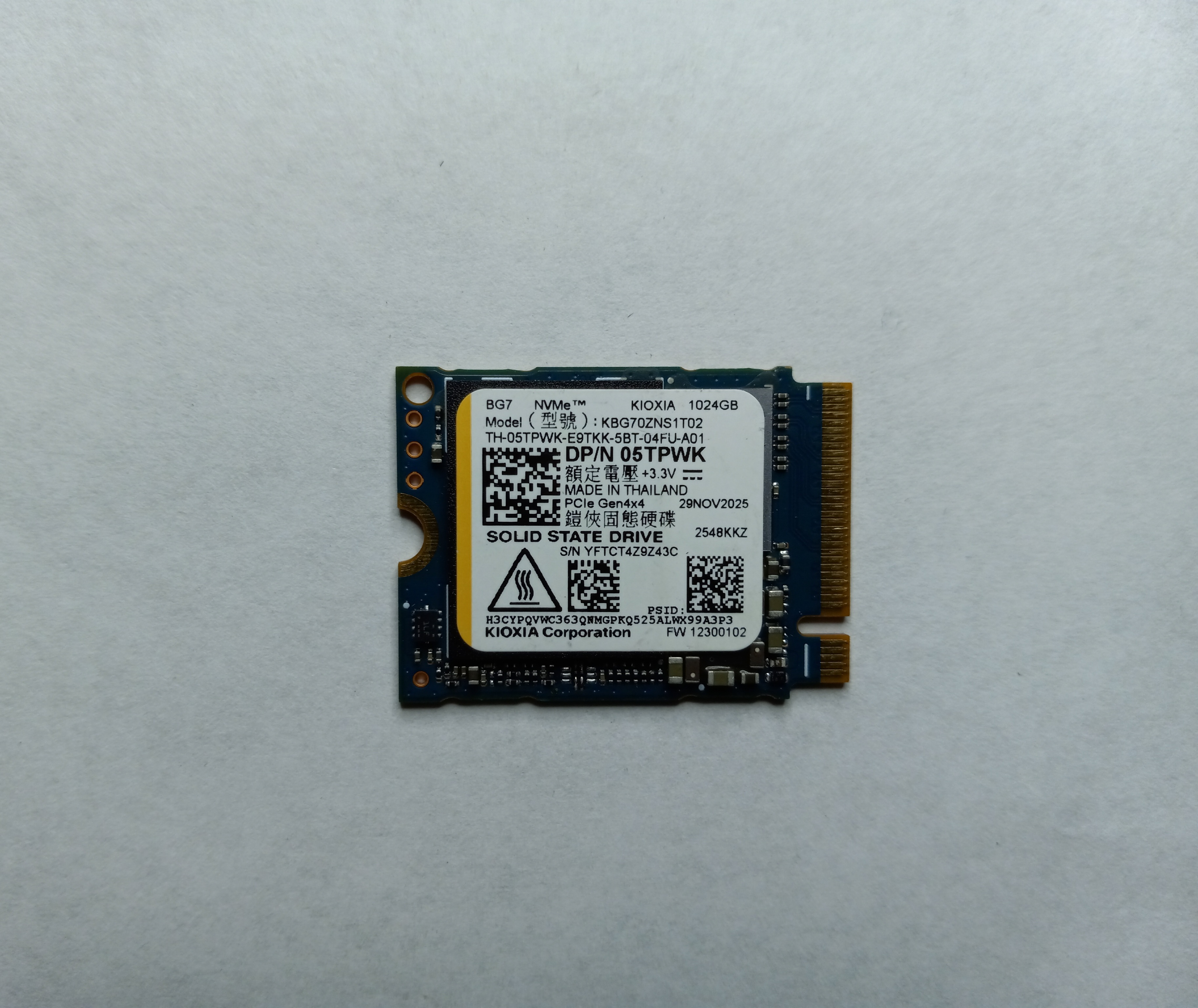 Dell 5TPWK (Kioxia KBG70ZNS1T02)