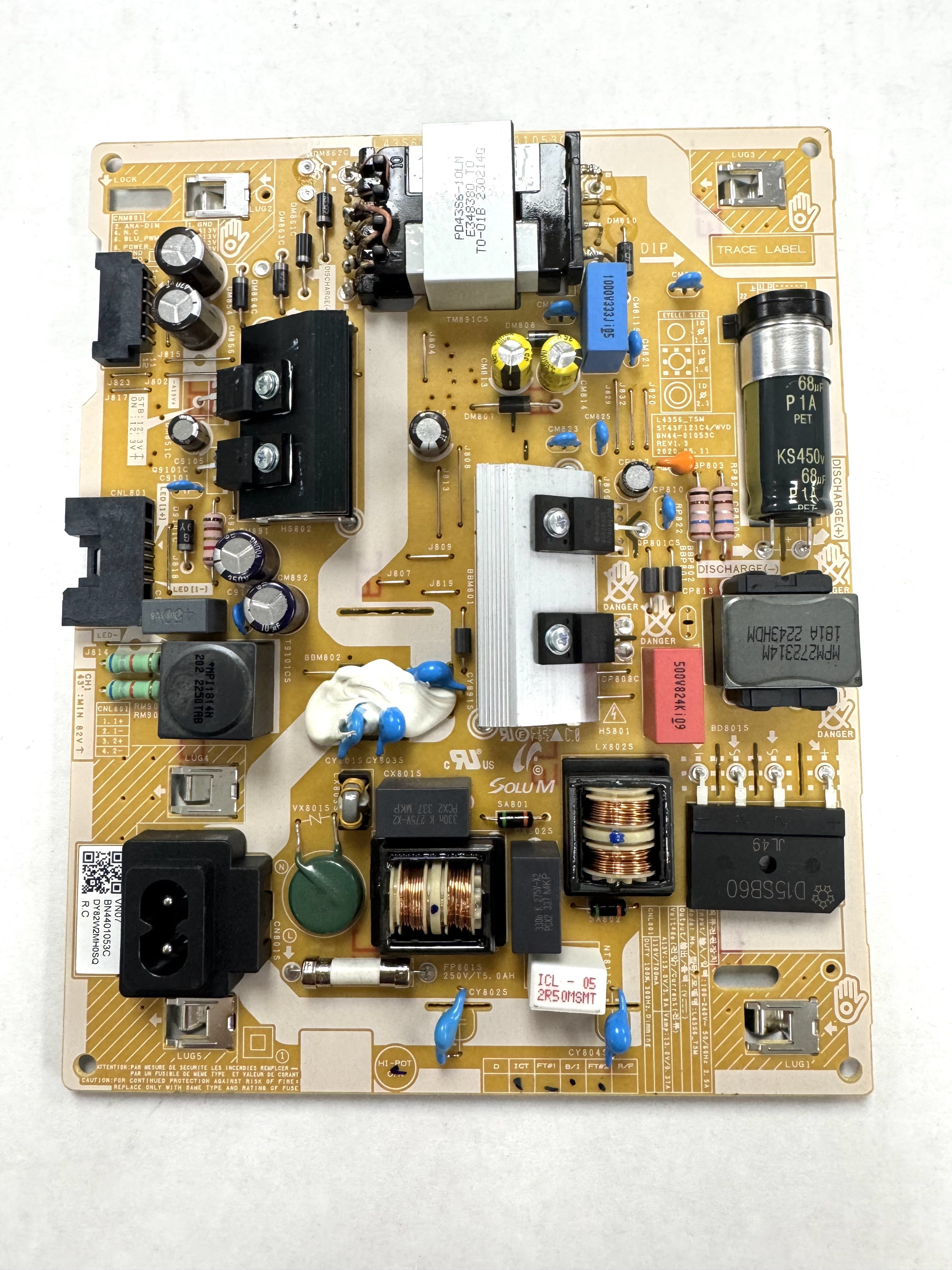 Samsung L43S6TSM BN4401053C DC VSS Power Distribution Board