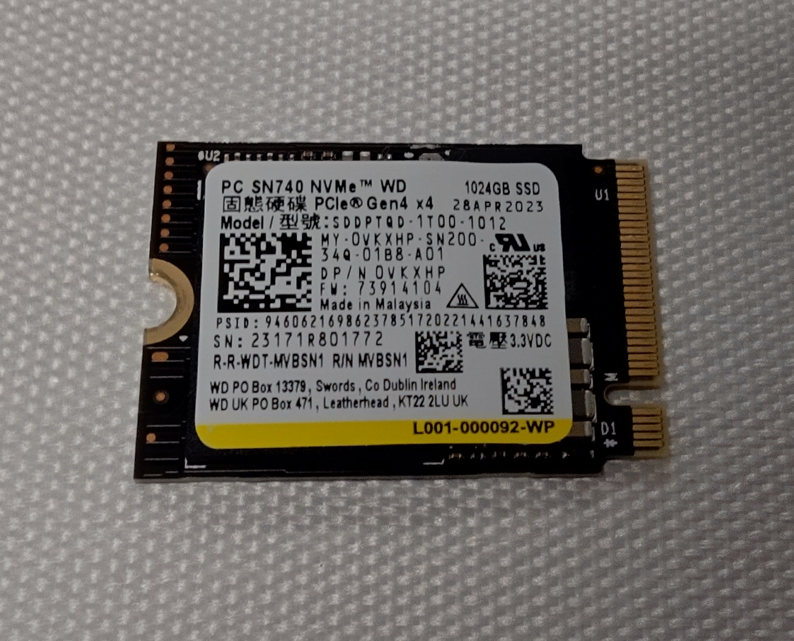 Dell VKXHP 1TB Solid State Drive