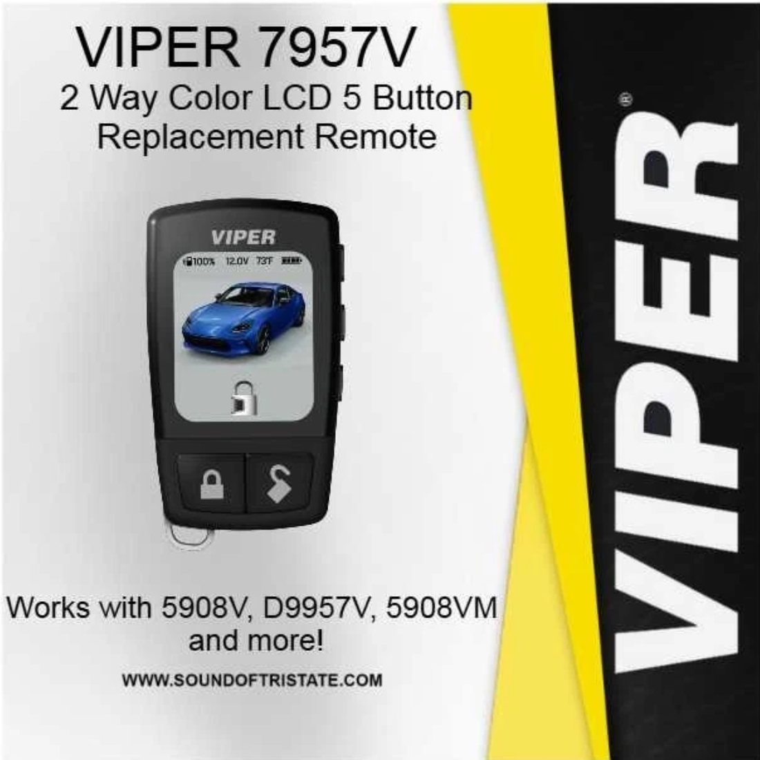 Viper 7957V 2-Way Color LCD 5-Button Replacement Remote