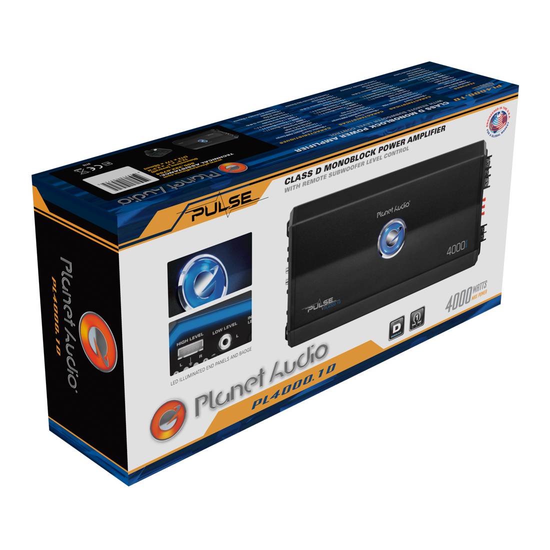 Audio pl4000.1d 4000 Watt Max 1 Ohm MonoblockClass D Autoradio
