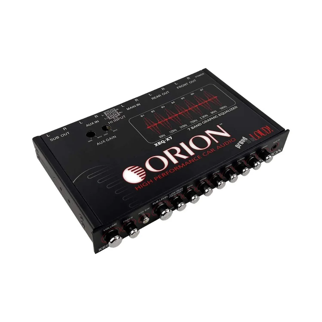 Orion XEQ-X7 7-Band Graphic Equalizer with Front AUX Input