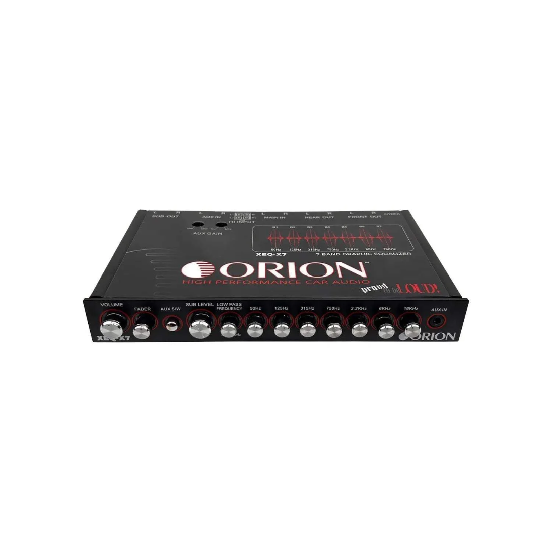 Orion XEQ-X7 7-Band Graphic Equalizer with Front AUX Input