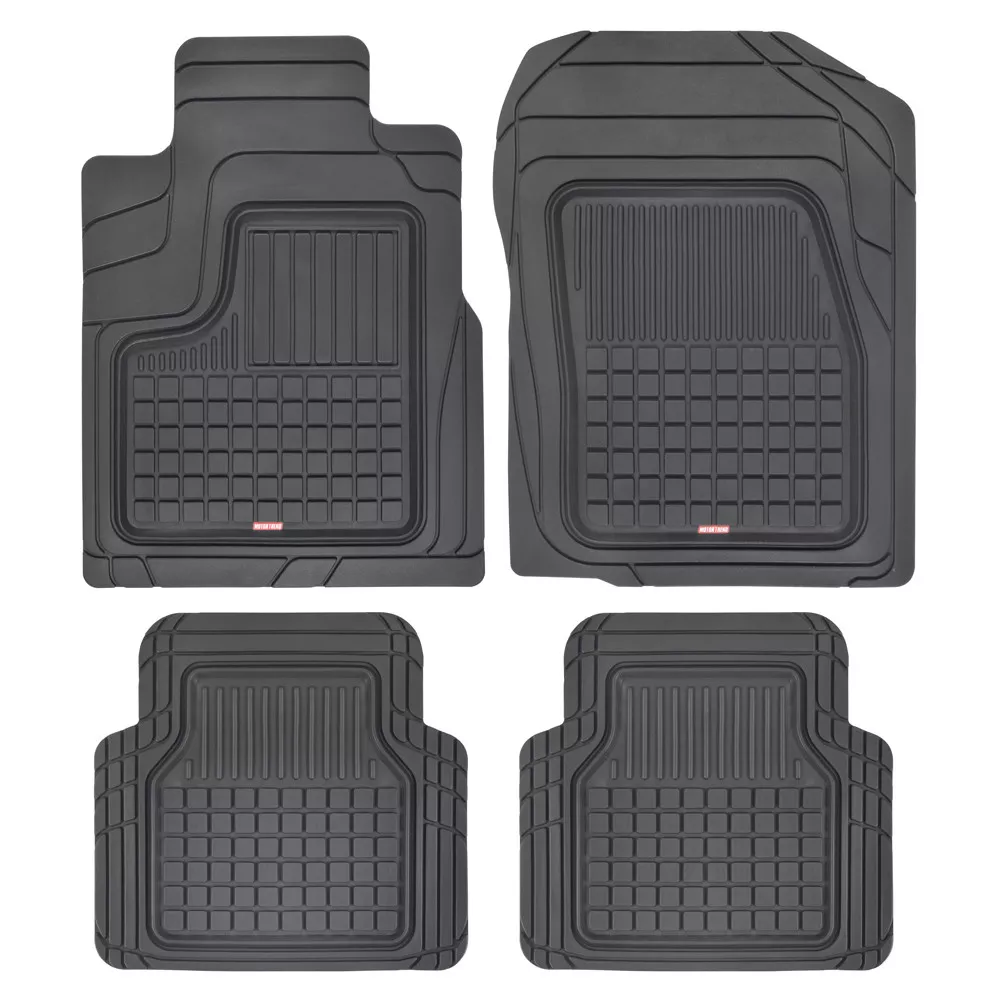 Motor Trend Performance Plus All-Weather Rubber Floor Mats - Black, Semi-Custom Fit 4 thumbnail image