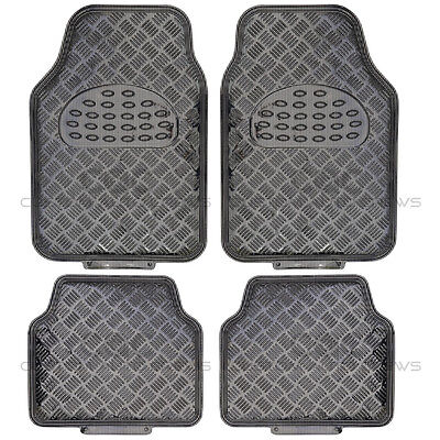 Rugged TUFF 4 Pcs Floor Mats Heavy Duty Black Universal Trim Cut Rugged TUFF 4 Pcs Floor Mats Heavy Duty Black Universal Trim Cut