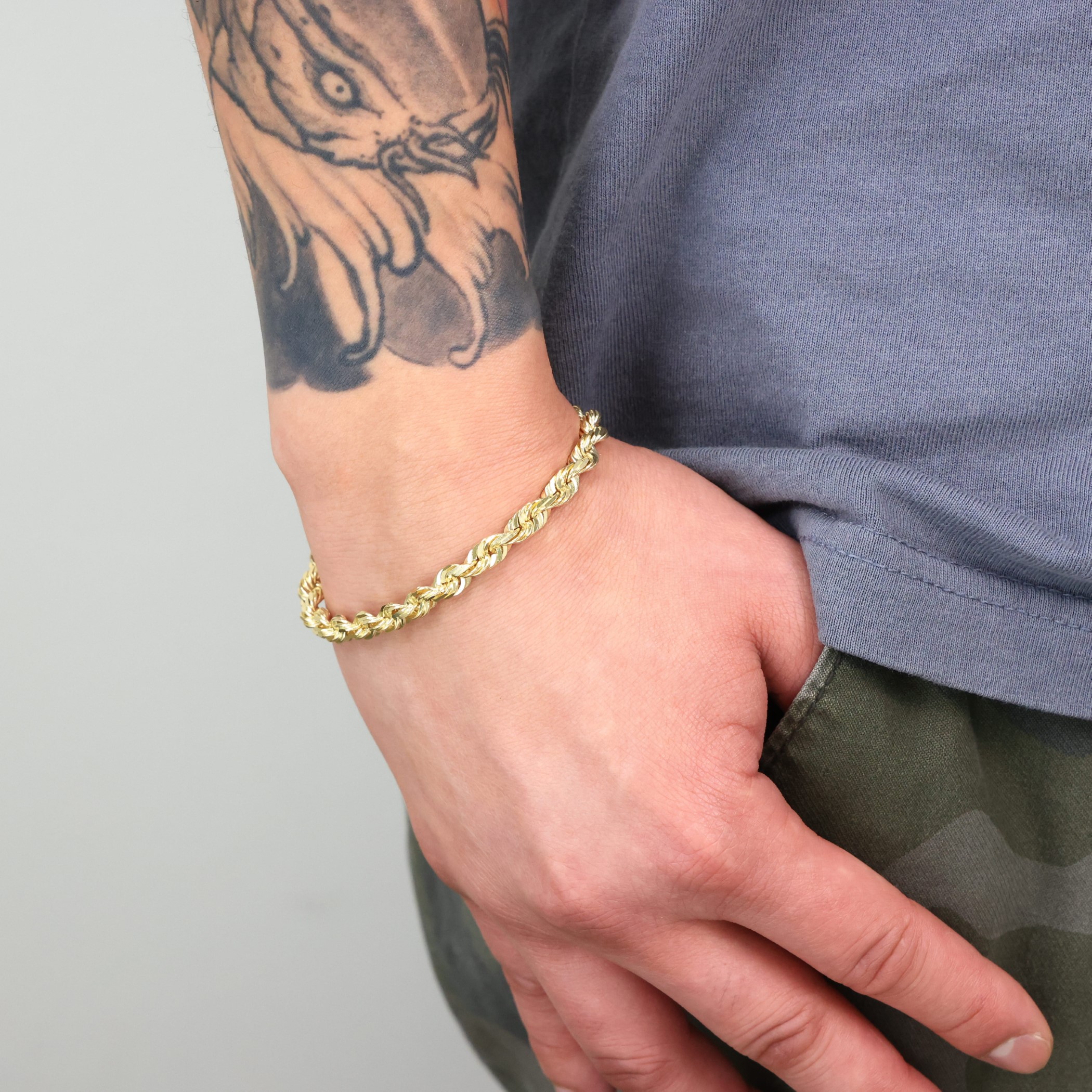 BRACCIALE CATENA IN ORO GIALLO 18 KT - Foto 6