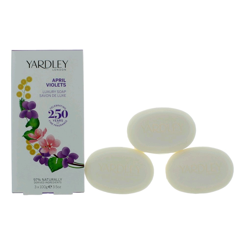 Yardley April Violets By Yardley Of London, 3 X 3.5oz Luxury Soap Women