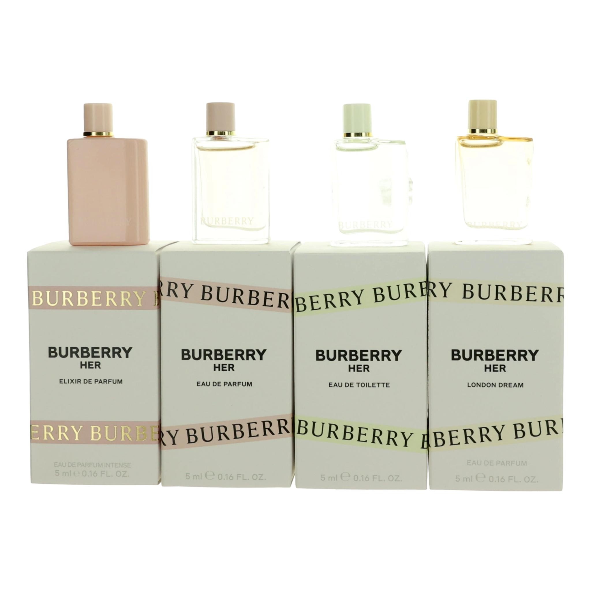 Burberry Her by Burberry, 4 Piece Variety Mini Gift Set women with Burberry Her by Burberry, 4 Piece Variety Mini Gift Set women with