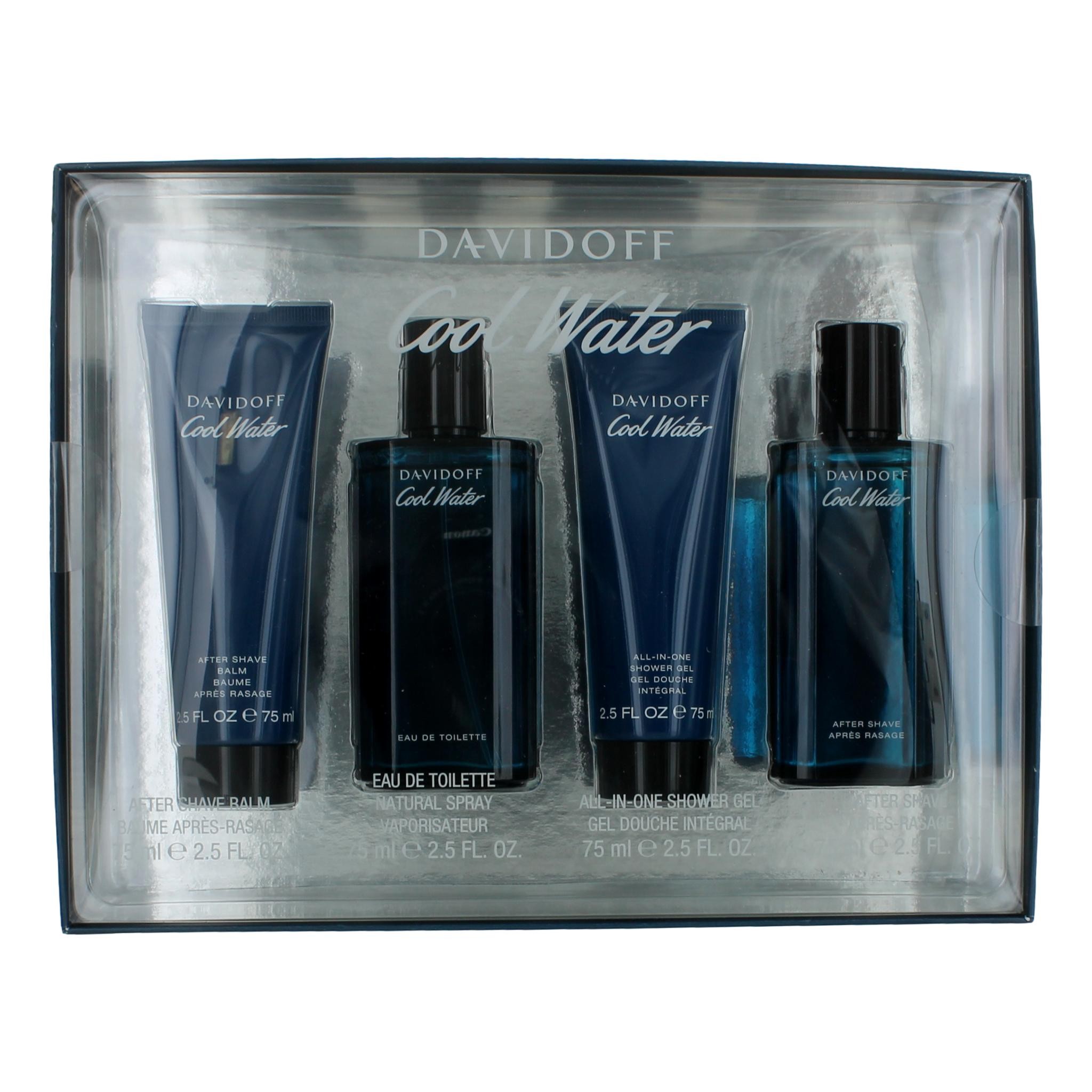 Cool Water by Davidoff, Piece Gift Set for Men