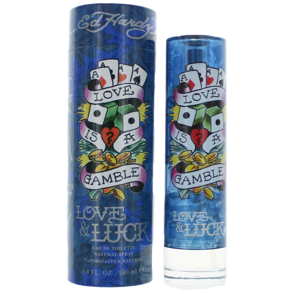 Ed Hardy Love & Luck By Christian Audigier, 3.4 Oz Edt Spray For Men