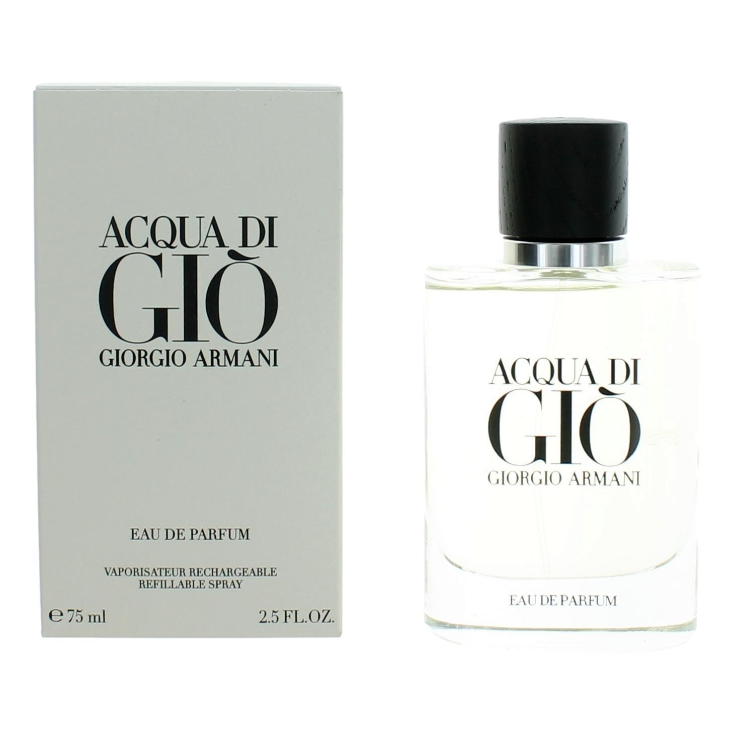 Acqua Di Gio By Giorgio Armani, 2.5 Oz Edp Spray Refillable For Men
