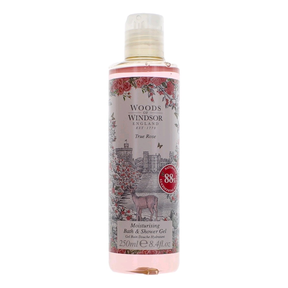 Woods Of Windsor True Rose, 8.4oz Moisturising Bath & Showe Gel Women Unboxed