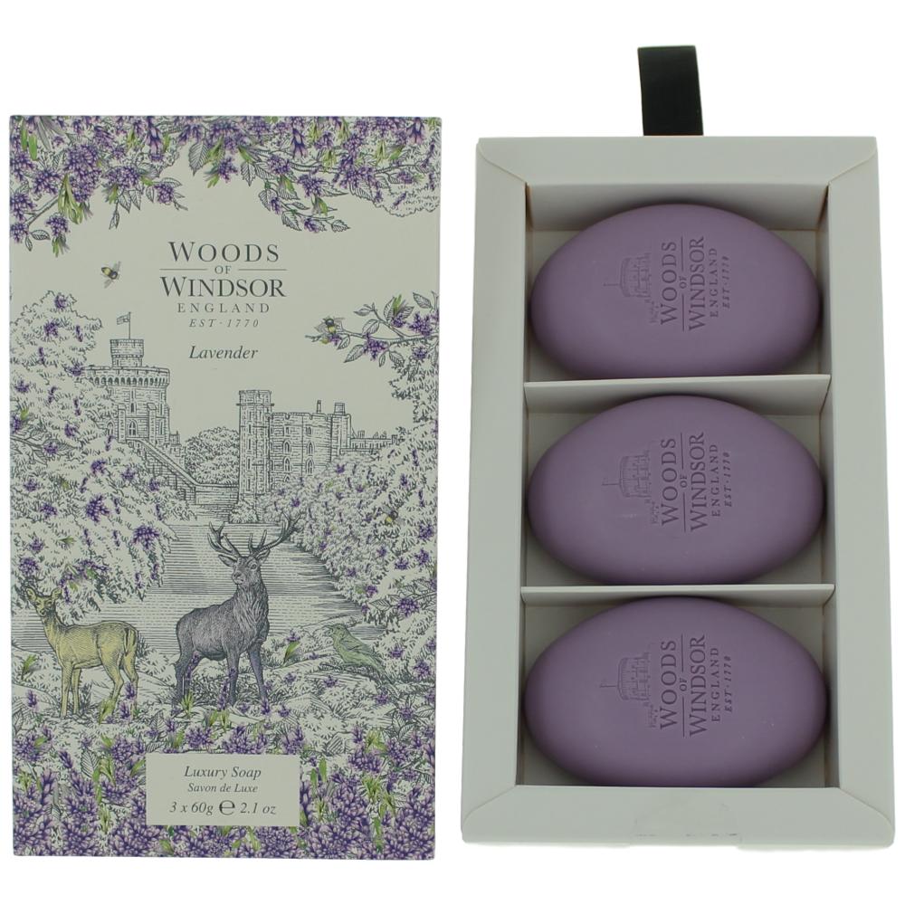 Woods Of Windsor Lavender By Woods Of Windsor, 3 X 2.1oz Luxury Soap Women
