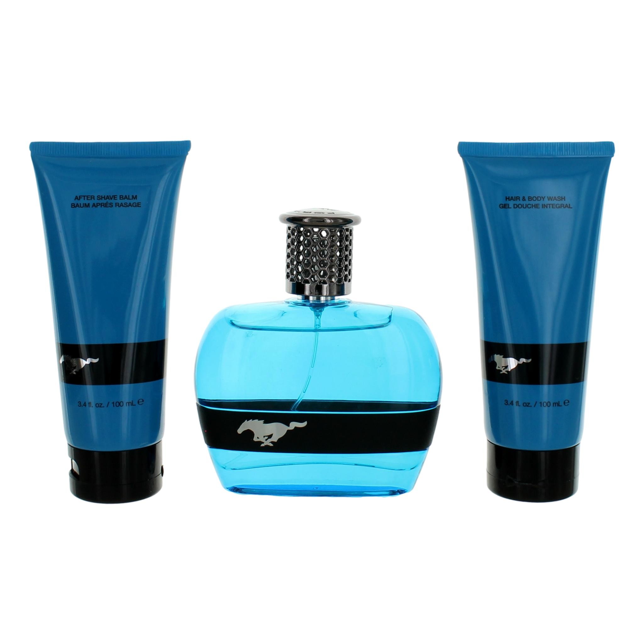Mustang Blue by Mustang, 3 Piece Gift Set for Men | eBay