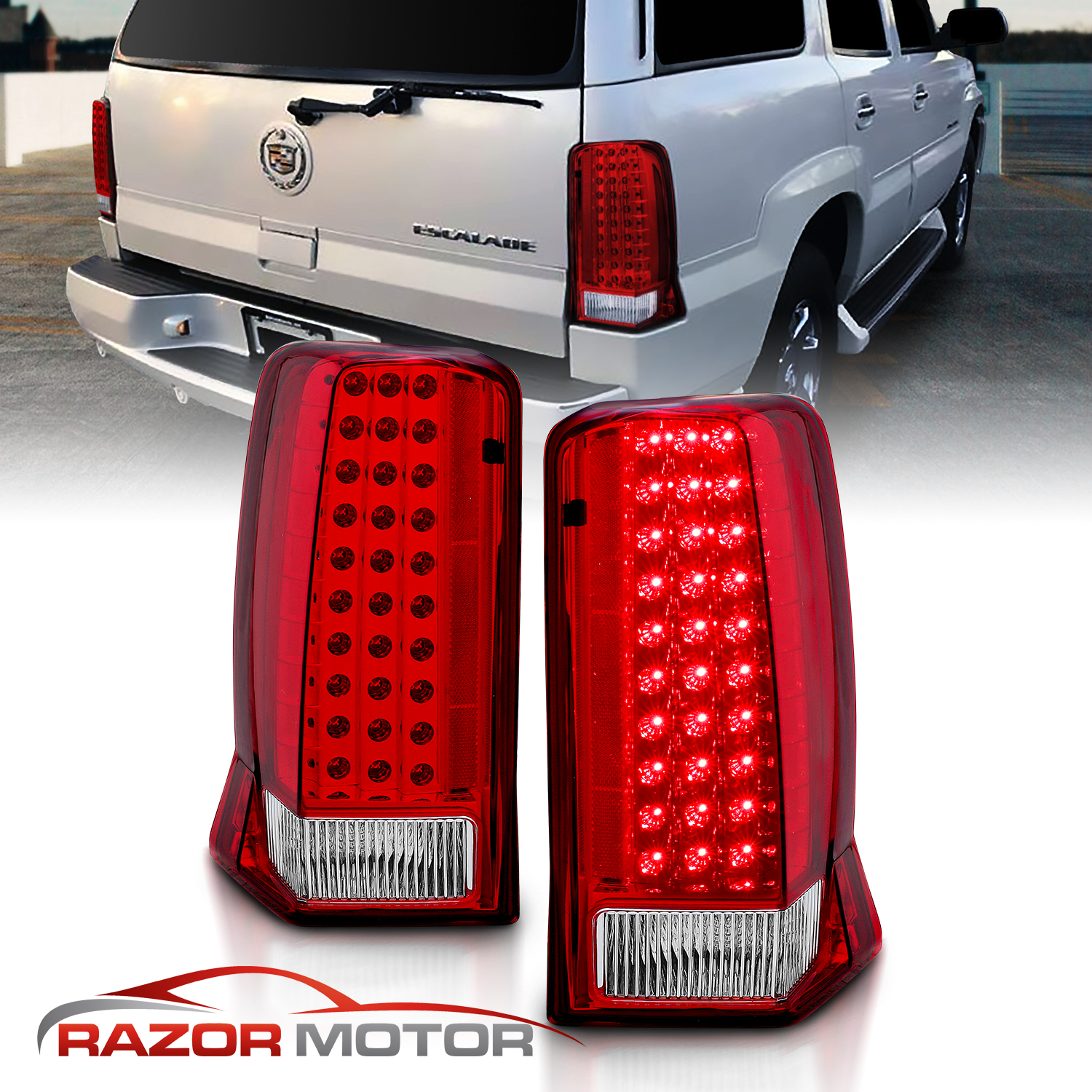 【★安心の定価販売★】 2006 2005 2004 2003 2002 Red For Lights Tail Brake LED Clear パーツ