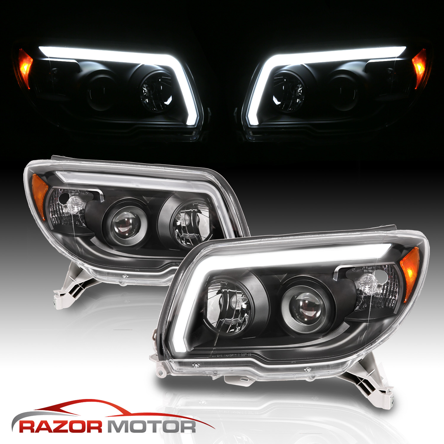 2006-2009 For Toyota 4Runner SUV Black LED Plank Style