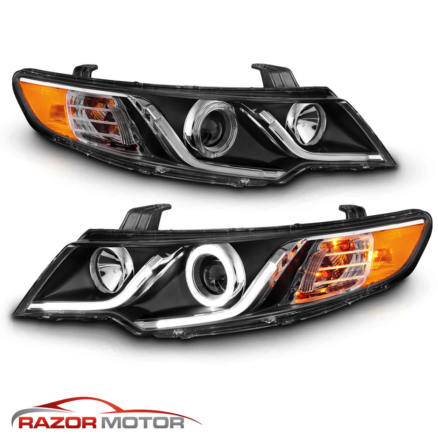 CS様 2010-2013 Kia Forte LED Halo LED Bar Style Headlight