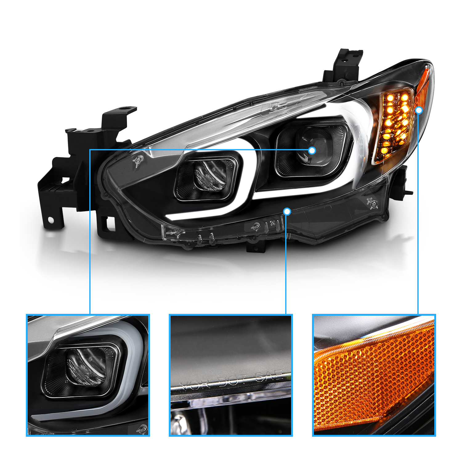 2014- 2017 Fit Mazda 6/2013-2016 Atenza LED Bar Projector