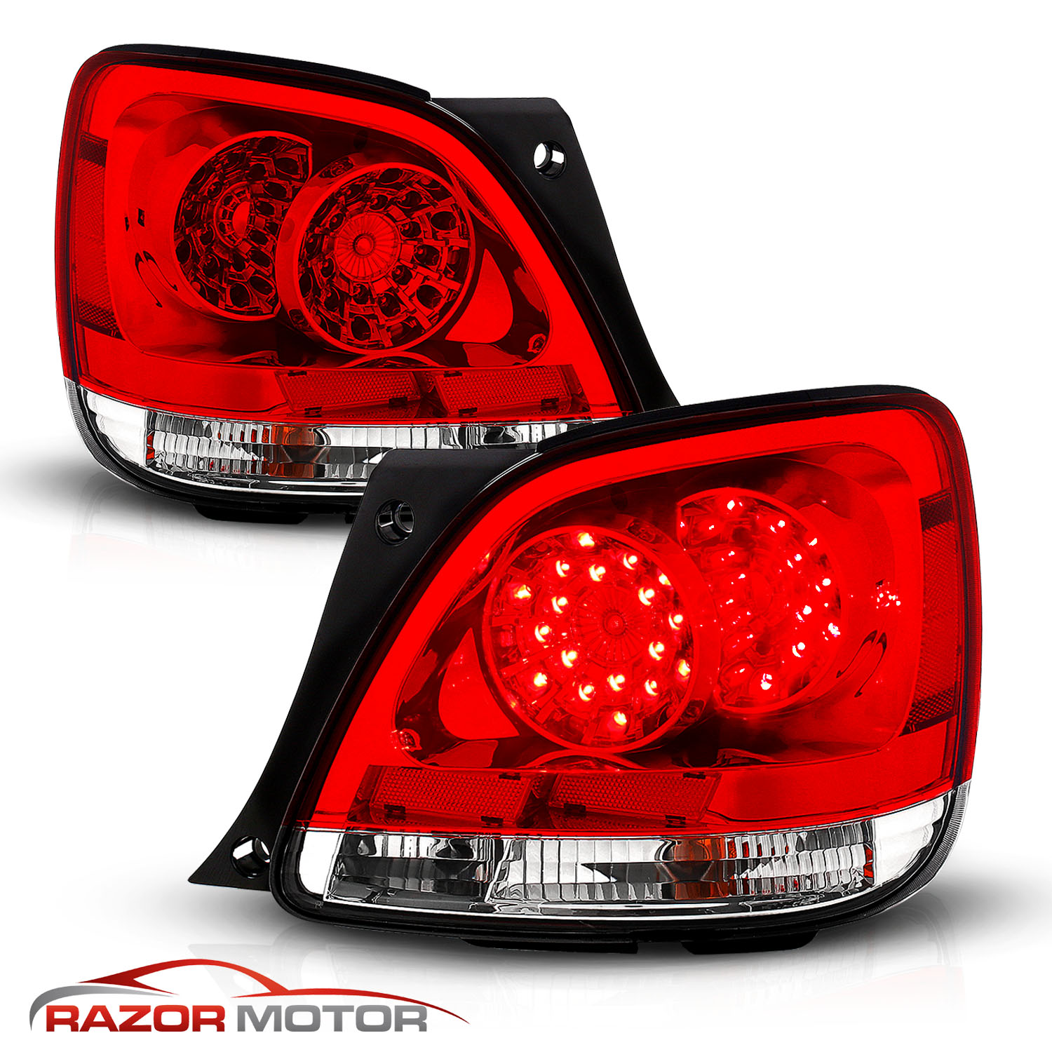 For 1998-2005 Lexus GS300/GS400/GS430 Red Clear LED Rear Brake
